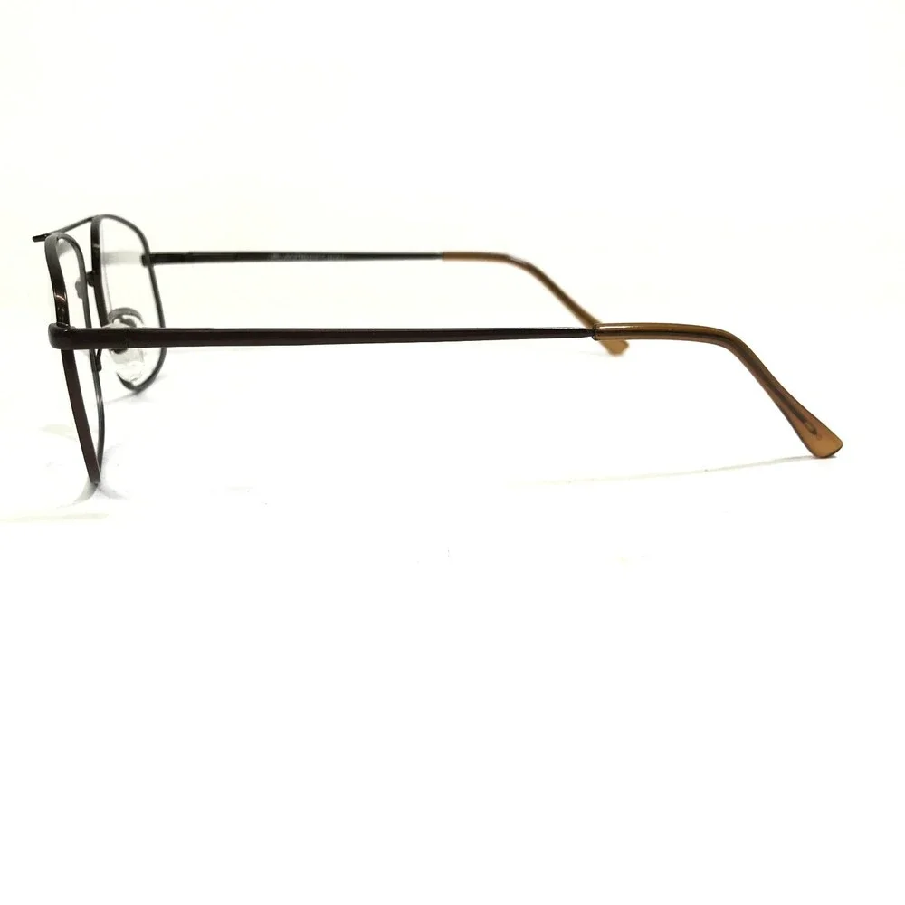Lantis Optical Eyeglasses Frames L7009 BRN Brown Square Wire Rim 58-19-150